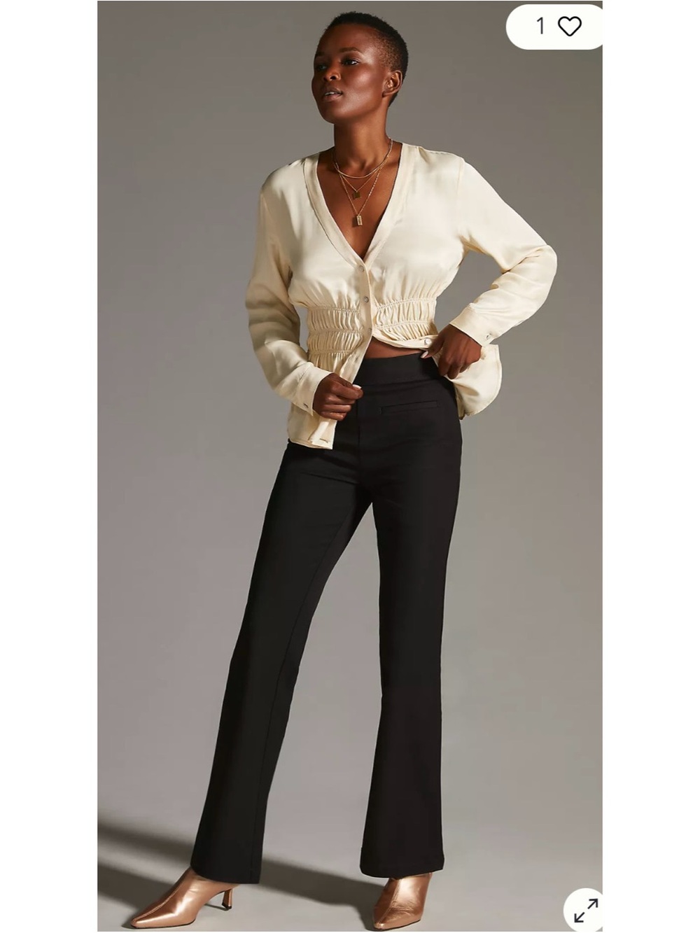 Black Tailored Straight-Leg Pants - Women's